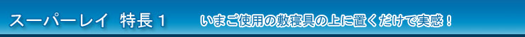 マニフレックス スーパーレイEX 特長１